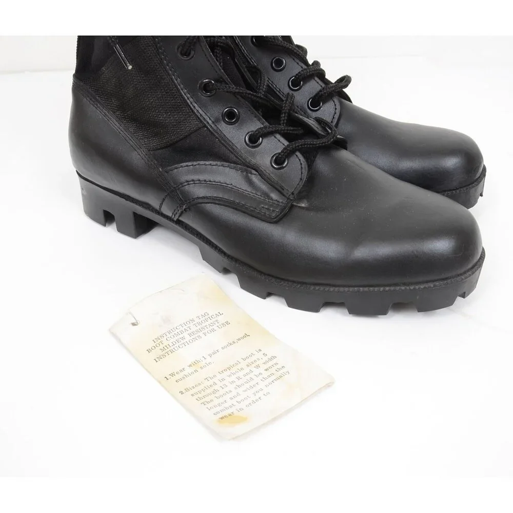 New Jungle Combat Boots Men's 12R Tactical Lace Up Military Work‎ Boots Vegan